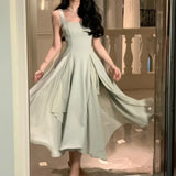 A Line Square Neck Prom Dress Elegant Evening Gown HZ1022