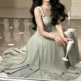 A Line Square Neck Prom Dress Elegant Evening Gown HZ1022