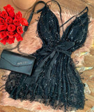 Simple A line Straps 18th Birthday Dresses Short Green Birthday Outfits HZ1022