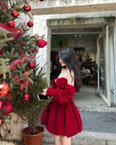 Sexy A line Burgundy 18th Long Sleeves Birthday Dresses Short Birthday Outfits HZ1022