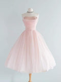 Fairy Ball Gown Strapless Pink Knee Length Prom Dresses Evening Dress HZ1022